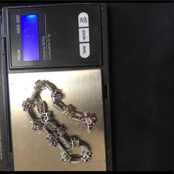 14kt white gold and tourmaline Bracelet - Picture 7 of 12